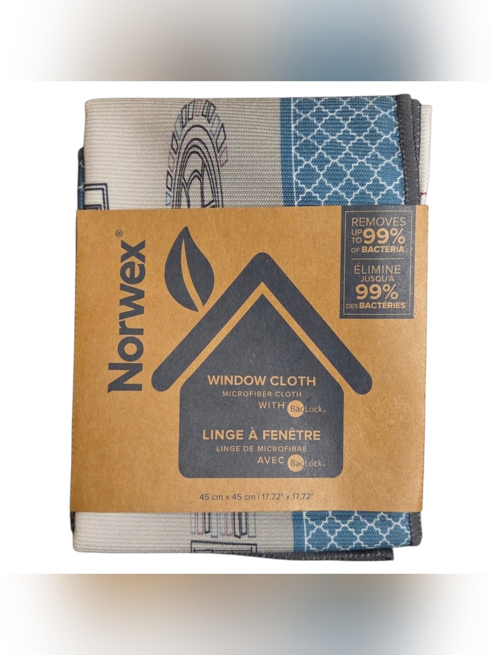 Norwex Blue & Cream Reusable Microfiber Cleaning Cloth